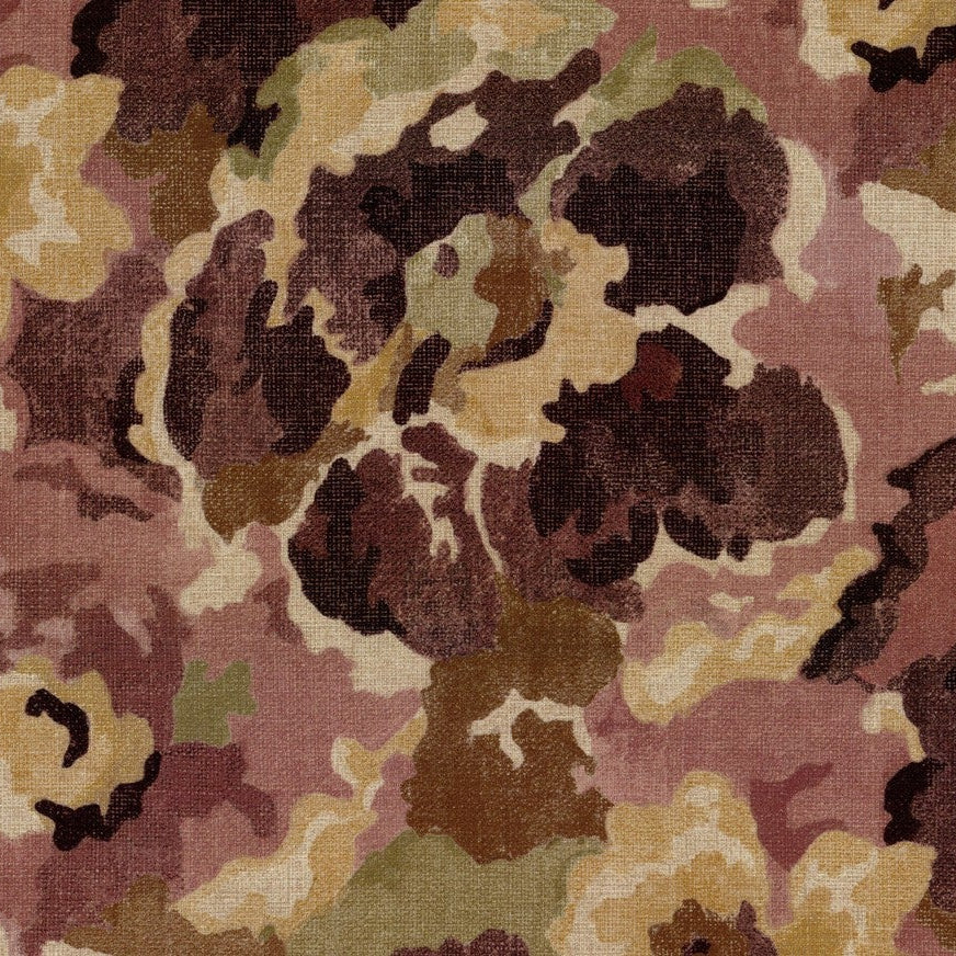 Camouflage pattern in brown, green, and beige colors.