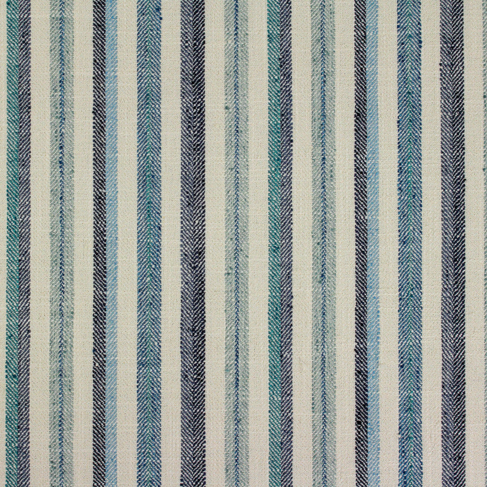 Textile with blue and gray striped pattern