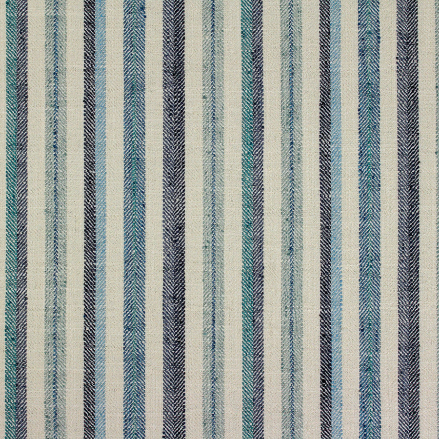 Textile with blue and gray striped pattern