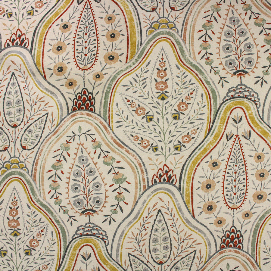 Close-up of a patterned fabric with intricate designs.