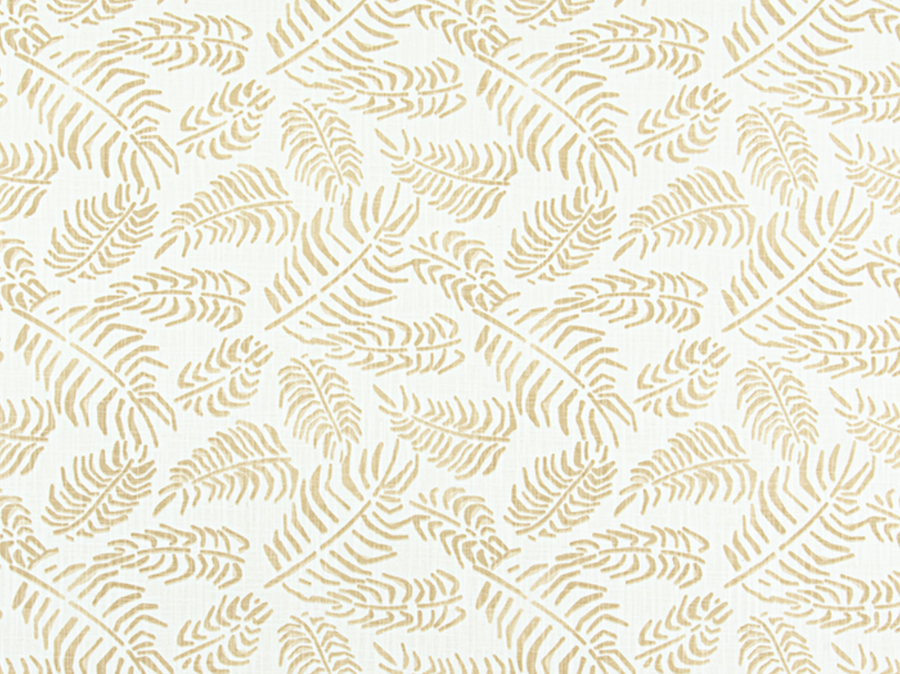 Pattern of gold leaves on a white background