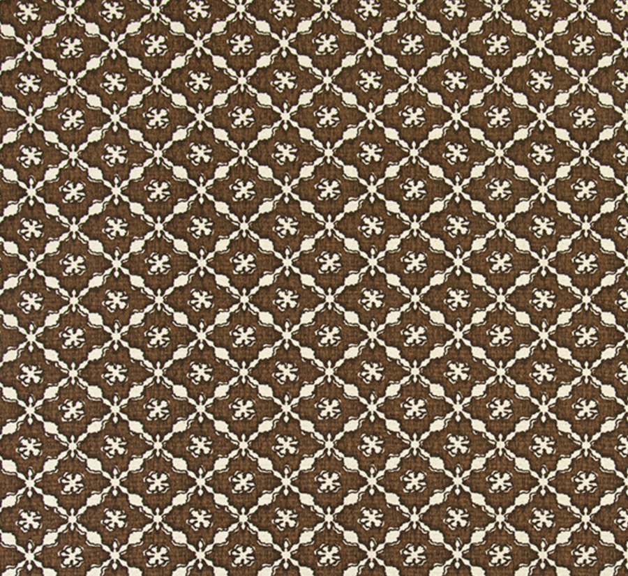 brown floral drapery and upholstery fabric