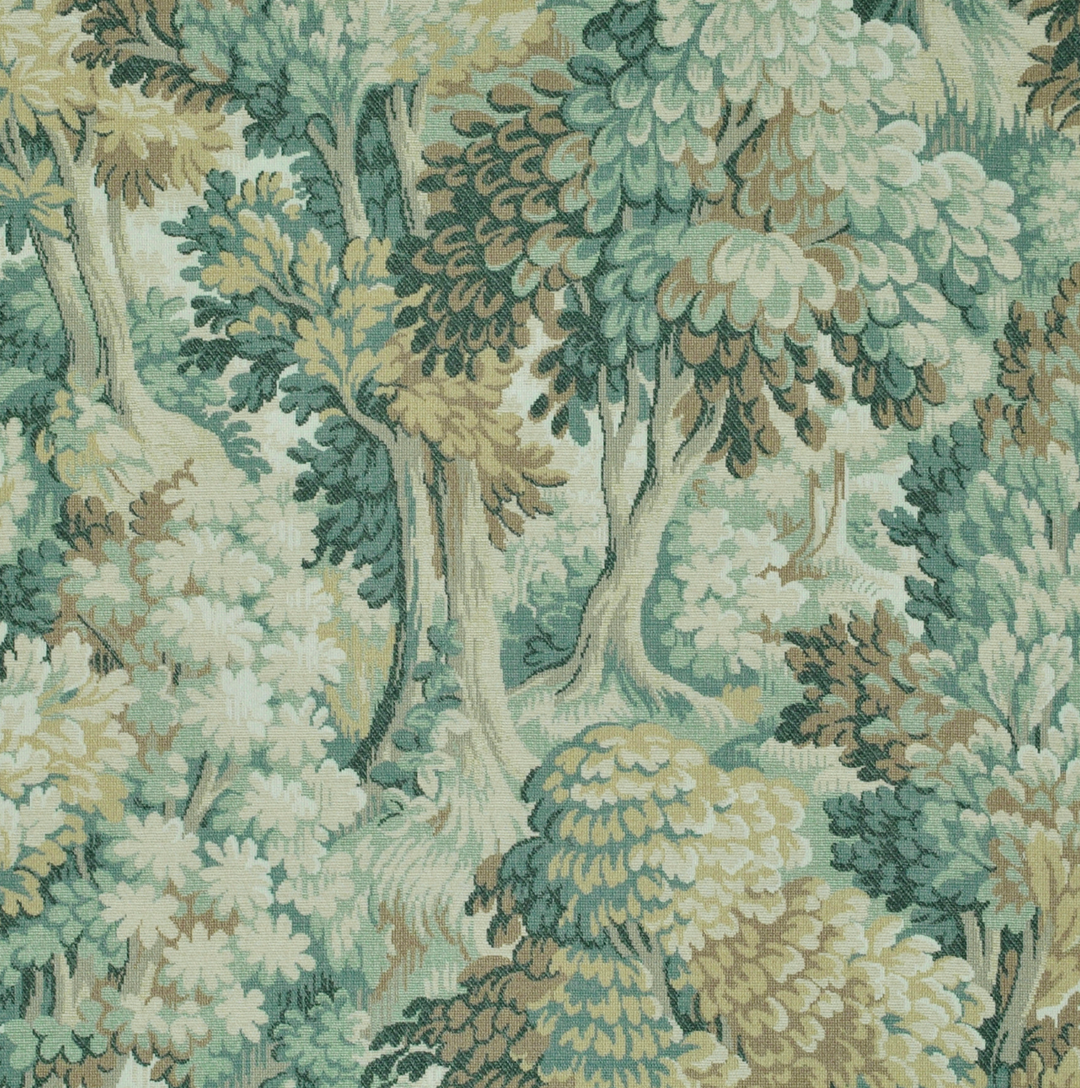 blue and green floral fabric