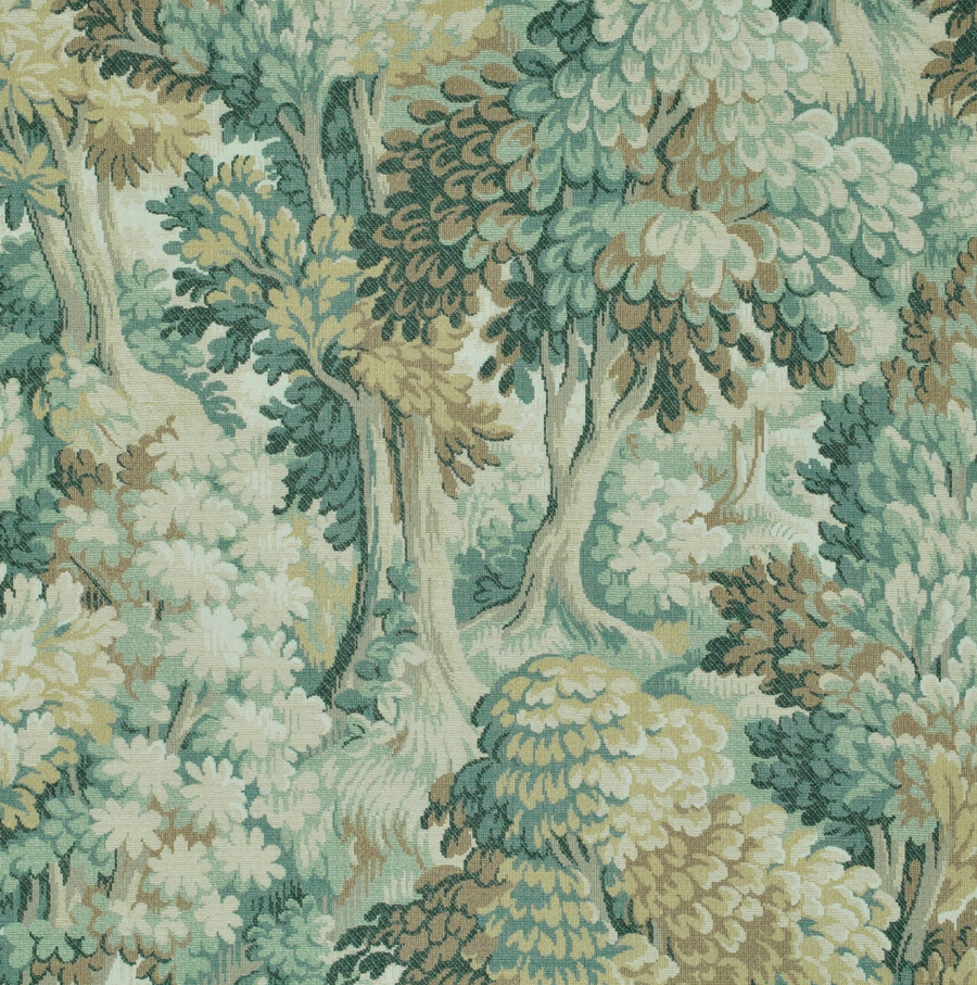 blue and green floral fabric