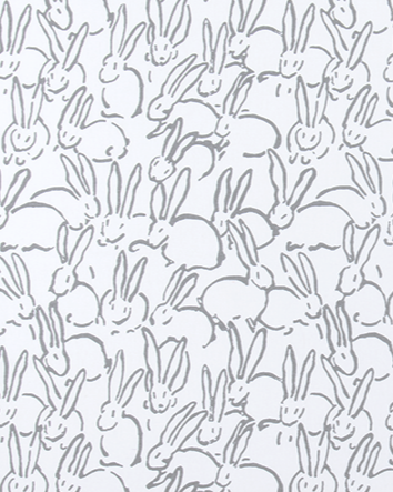 grey, white, bunny, drapery, bedding, cotton, fabric by the yard