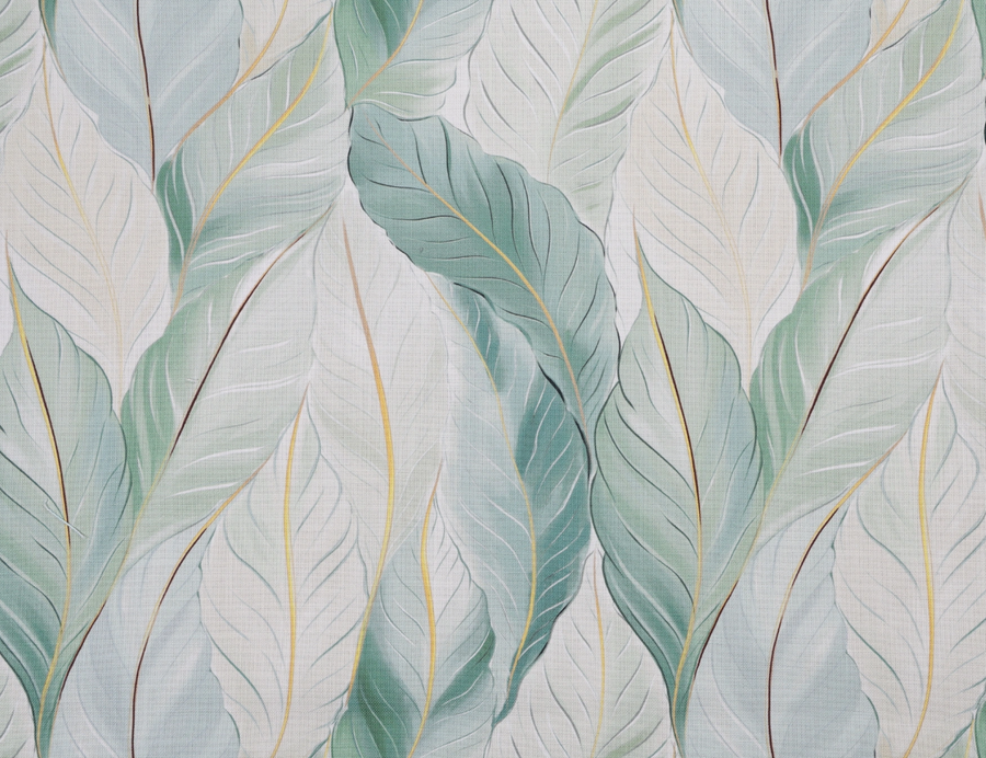 leafy floral drapery fabric