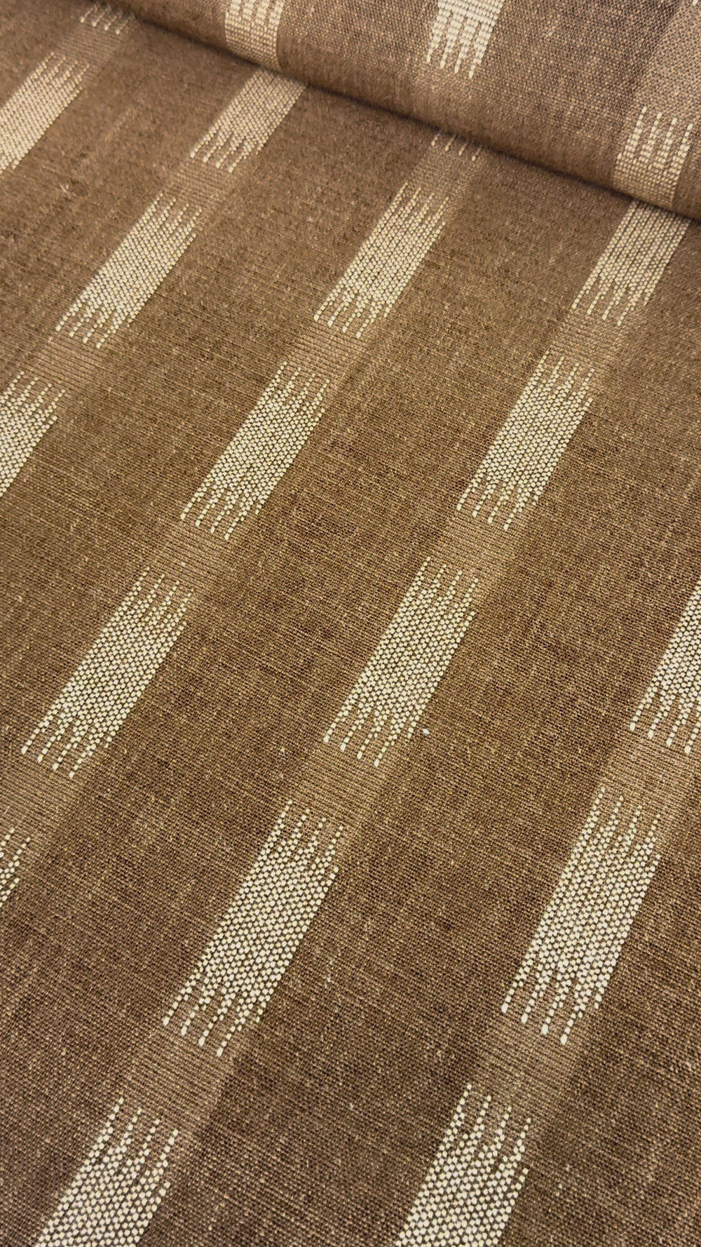 brown rust striped fabric
