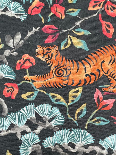 tiger, asian, floral, toile, drapery and bedding fabric